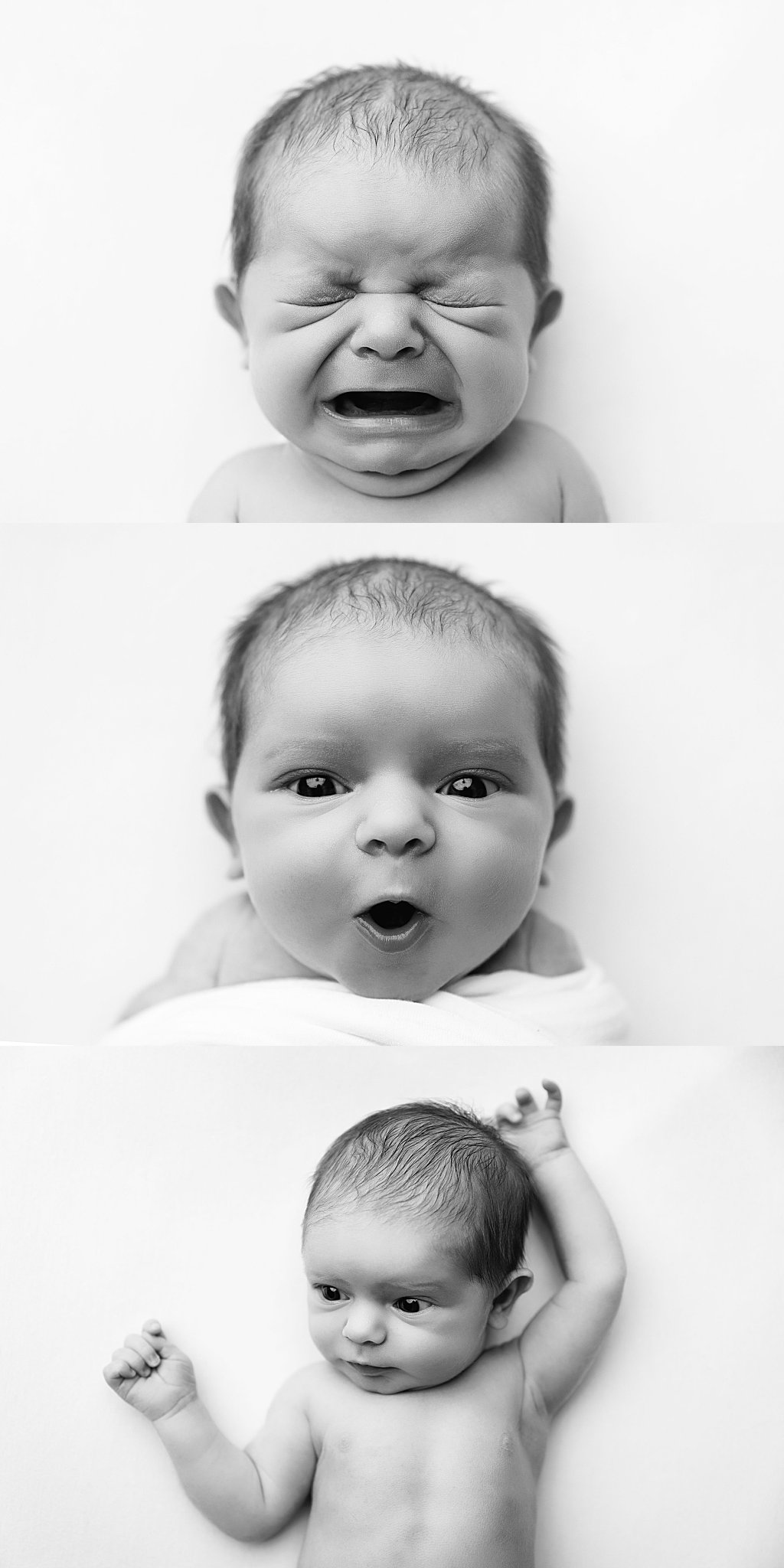 baby makes many different faces by Charlottesville photographer