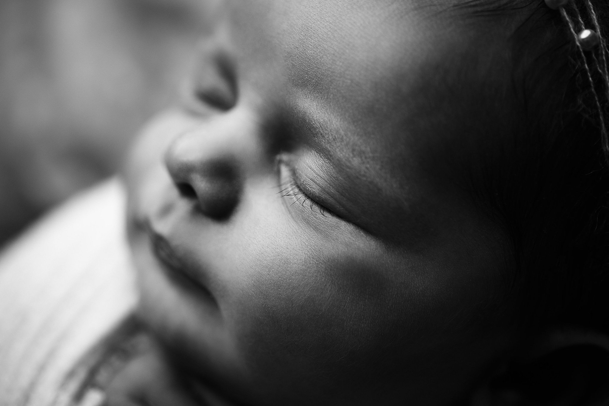 details of baby's face by Amy Yang Photography