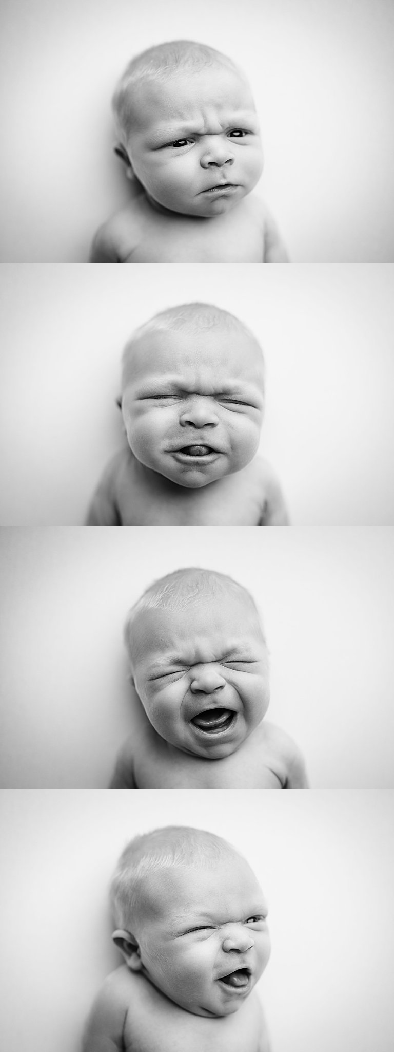baby makes many different faces by Charlottesville Photographer