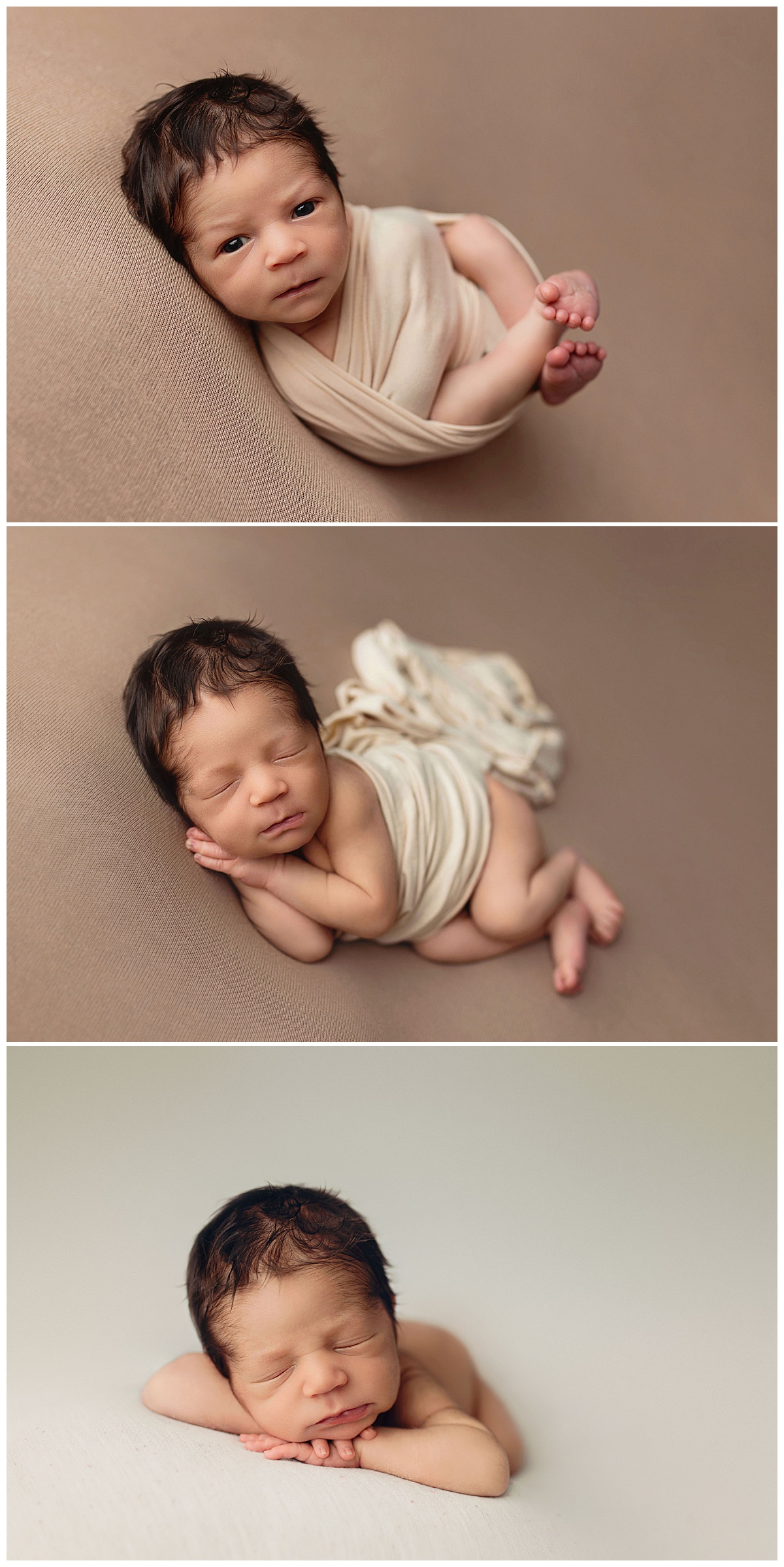 details of tiny toes and sleepy eyes during newborn session